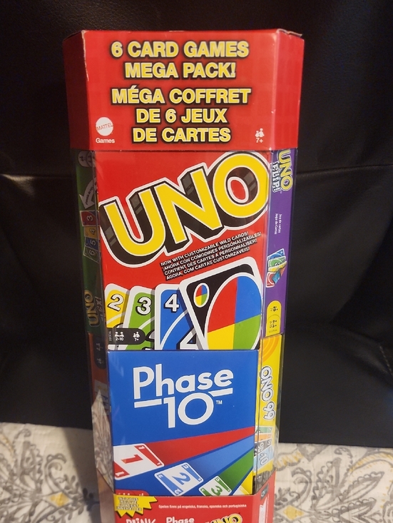 Other - UNO & Phase 10 6-Game Mega Pack - Red, Blue, Yellow, Green